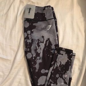 full length acid wash leggings gymshark